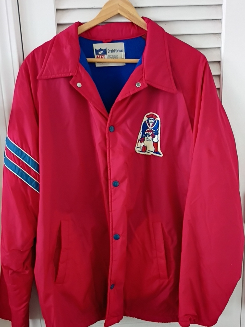 Vintage New England Patriots Jacket Size Large Probably From 70s Or 80s